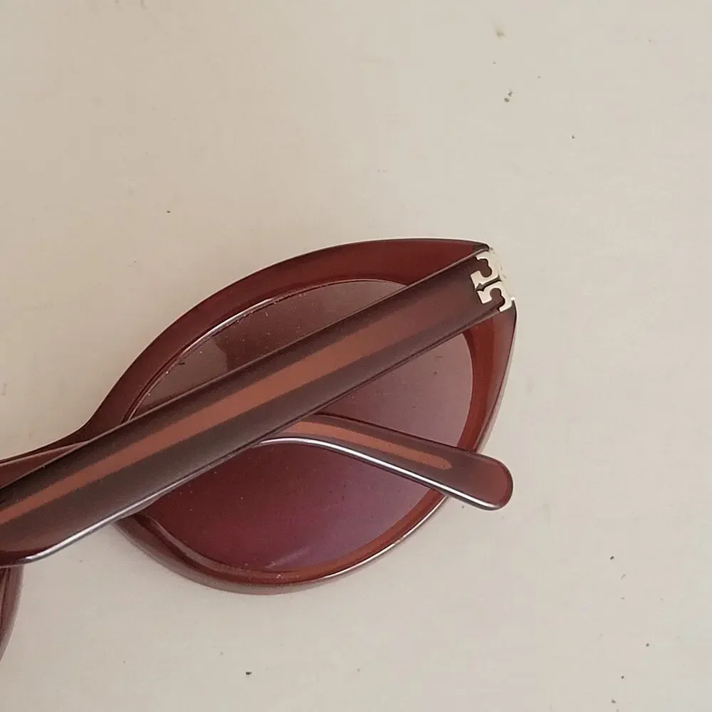 Tory Burch TY 7040 Sunglasses Burgundy Oval Cat Eye 1053/14 57x19x135 w/Case